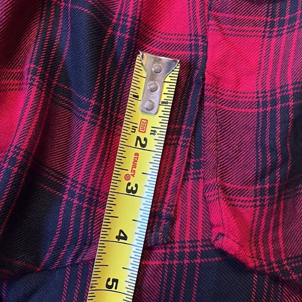 Lucky Brand Red Plaid Button Long Sleeve Shirt Size Medium - Picture 6 of 10